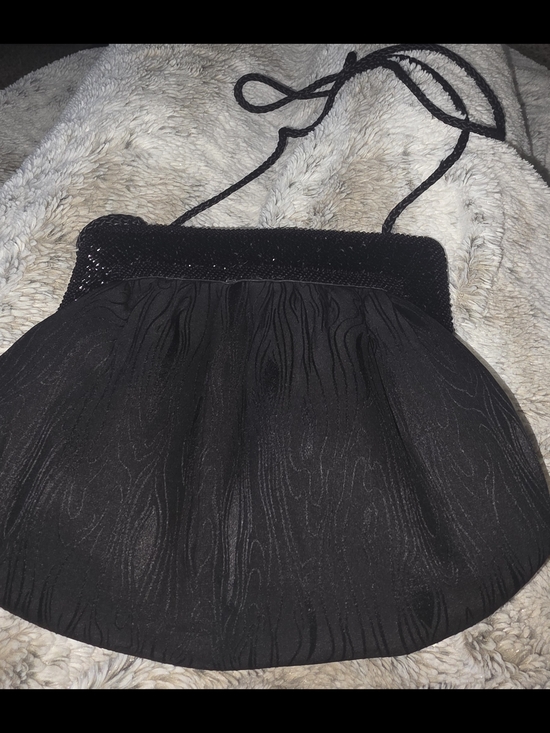 Handbags - Black Evening Drawstring Shoulder Bag